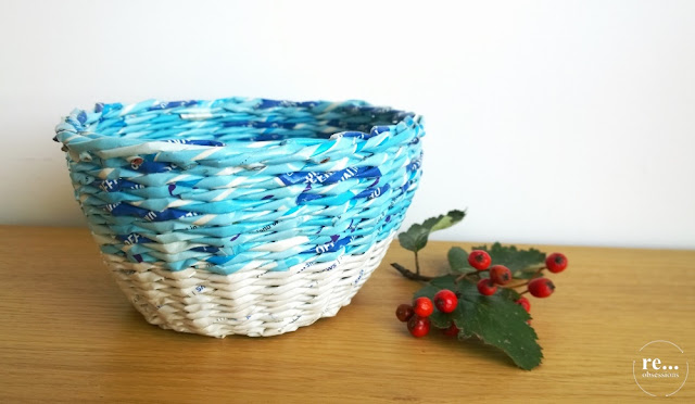 wicker paper, paper art, basket, recycle, hand made, papierowa wiklina, koszyk, miska, rękodzieło