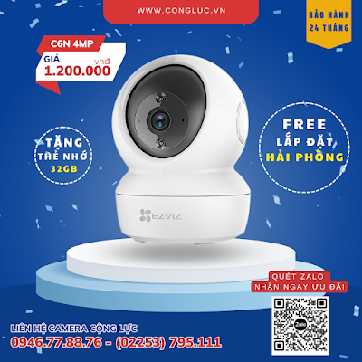 Bán camera wifi Ezviz C6N 4MP giá rẻ tại Hải Phòng
