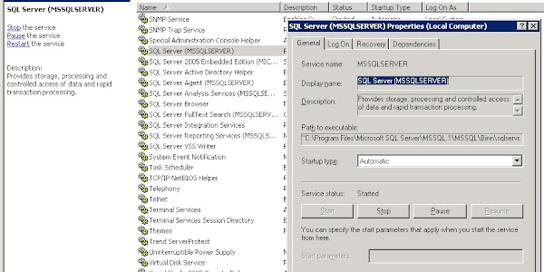 Start and stop batchfile services via a batchfile