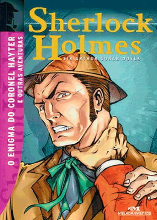 Capa por Rex Design mostrando Sherlock Holmes sendo enforcado por uma mão