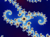 An enlarged portion of the Mandelbrot Set - (source Wikipedia)