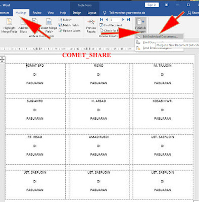 Cara Mudah Membuat Label Nama Undangan Menggunakan Microsoft Word