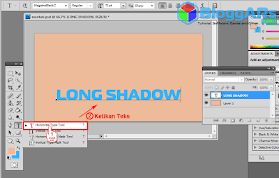 Cara menciptakan dampak long shadow di photoshop Baca ya :  Cara Membuat Efek Long Shadow di Photoshop