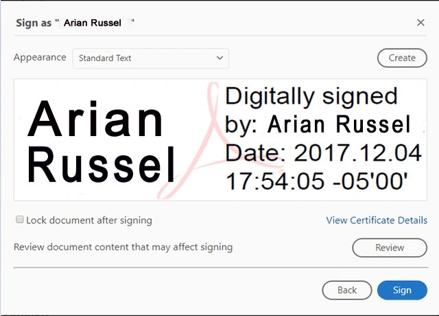 Digitally Sign an Adobe PDF File