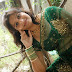 Hot Look Transparent Saree Navel Show Aunty
