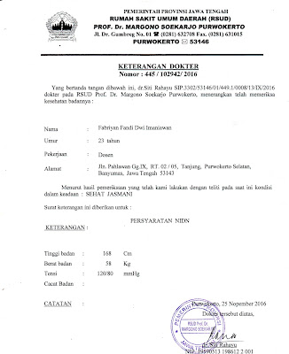 Cara Membuat Surat Keterangan Sehat Rohani Jasmani dan 