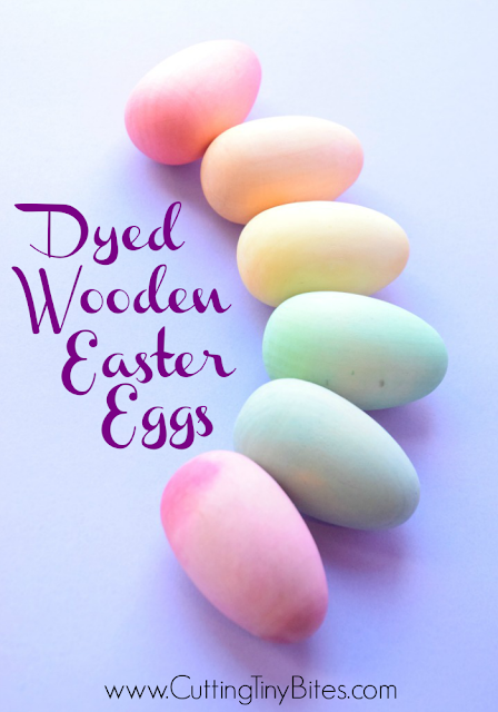 Dyed Wooden Easter Eggs. Beautiful toy for children, all natural. A much nicer alternative to cheap, plastic eggs, or real eggs that will go bad!