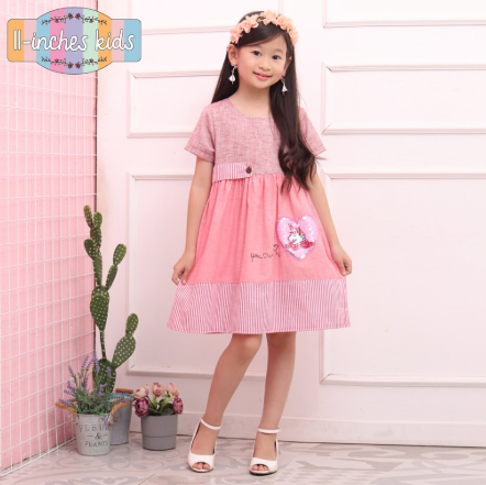 Dress Anak Perempuan Linen Oxford Premium 