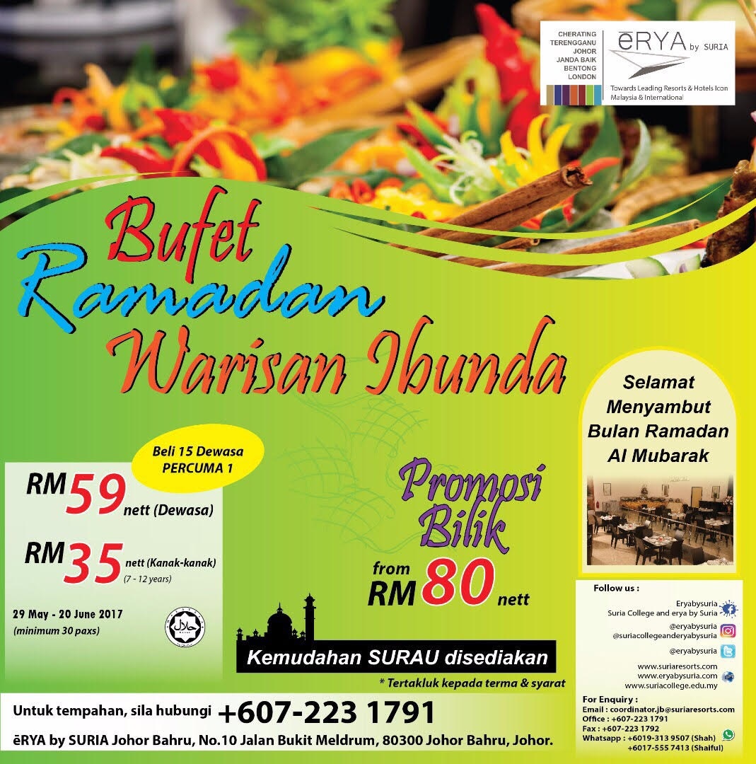 Senarai Buffet Ramadhan Johor Bahru 2017