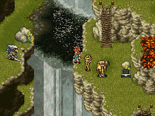 The Freelancer in the Denadoro Mountains that throws the Golden Gemstone at your party, assuming Frog is in the lead. Found in Chrono Trigger.