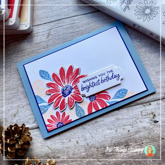 Stampin Up Cheerful Daisies eclipse technique