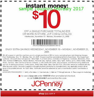 free JcPenney coupons february 2017