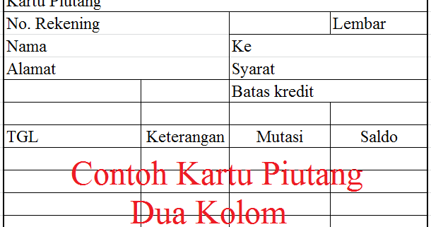 Mengelola Kartu Piutang - Ilmu Akuntansiku