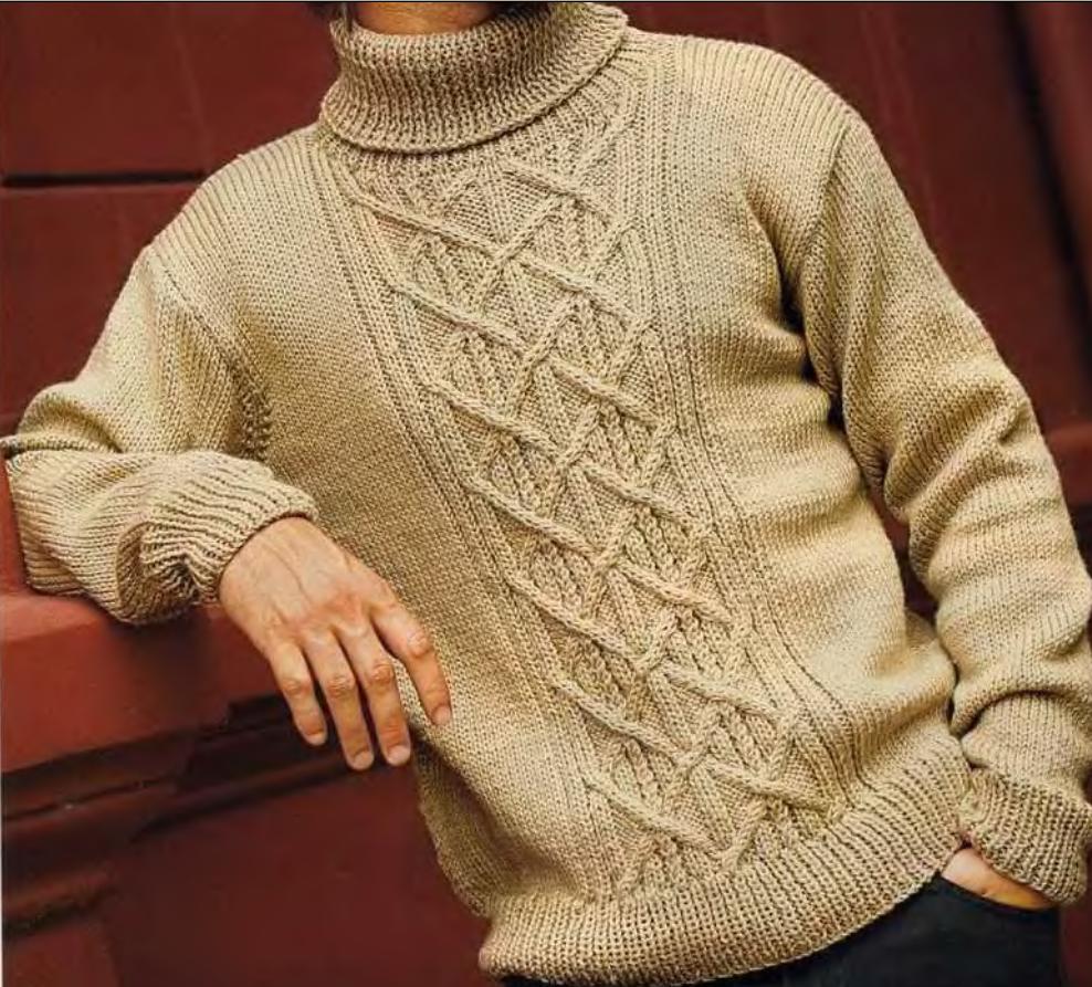 un suéter de lana tejido a mano en colores marrón y beige