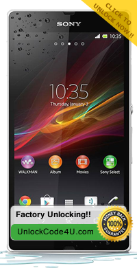 Factory Unlock Code for Sony Xperia Z