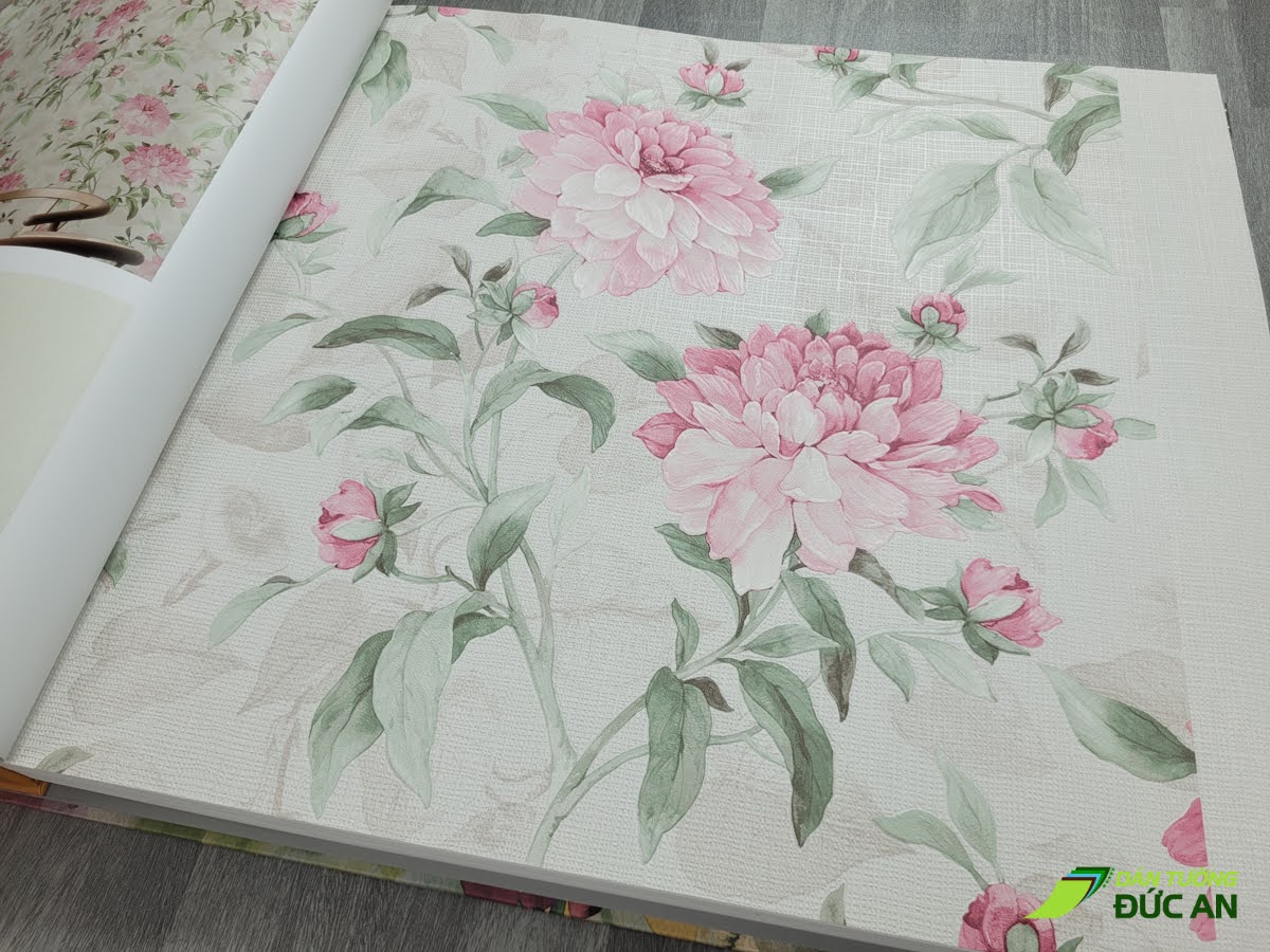 giấy dán tường hình hoa hồng