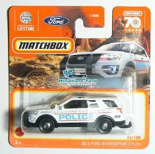 Matchbox MB1179, 2016 Ford Interceptor Utility. Police