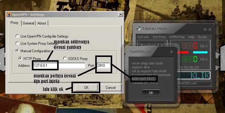 Tutorial cara bermain game online gratis dengan menggunakan OpenVPN