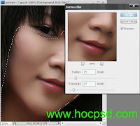 minh hoa surface blur,thuoc ve lam min da mat photoshop online