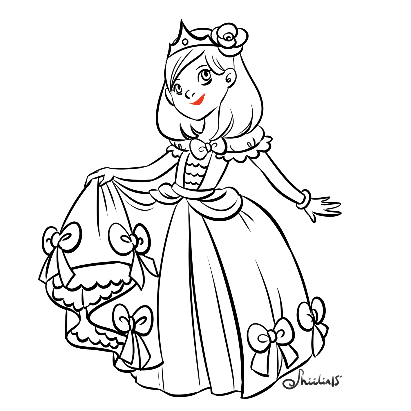 coloriage princesse tablette