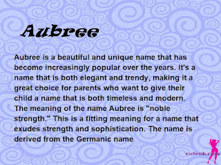 meaning of the name "Aubree"