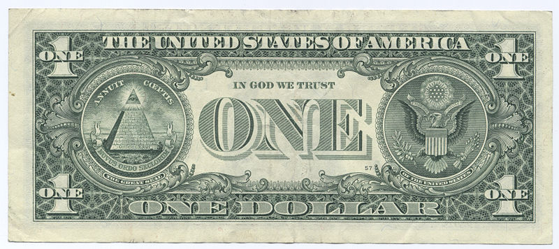 american one dollar bill owl. american 1 dollar bill