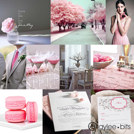Blush Pink and Pewter Gray