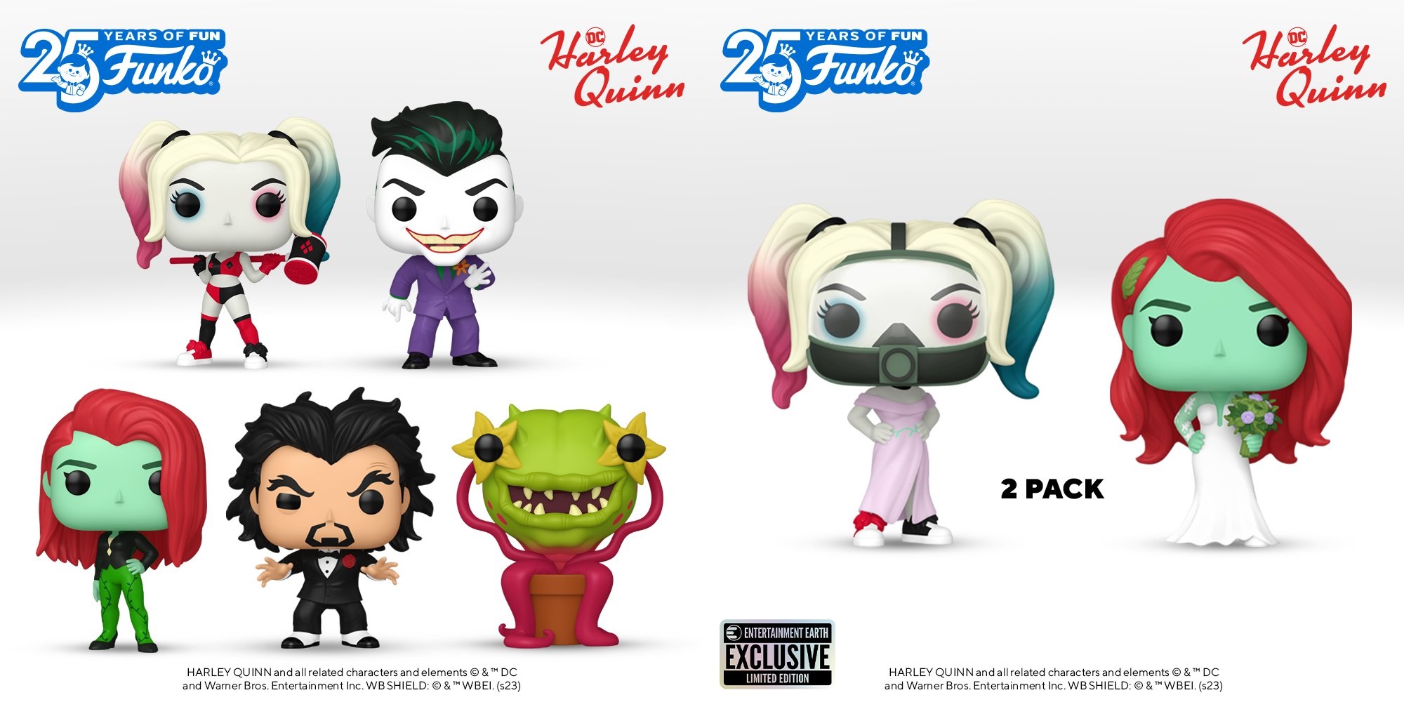 Harley Quinn Animated Series Funko Pops Includes Poison Ivy Wedding 2-Pack  Exclusive