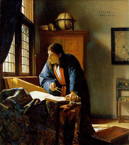 The Geographer - artista: Johannes Vermeer - Fonte: https://upload.wikimedia.org/wikipedia/commons/e/e9/The_Geographer.jpg