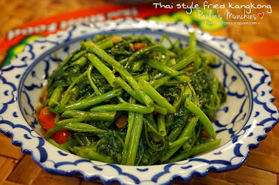 Thai style fried kangkong - Yaowarat Seafood Restaurant at Teck Chye Terrace - Paulin's Munchies