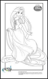 disney princess rapunzel coloring pages