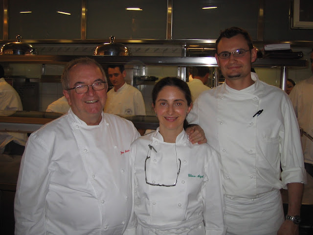 Kevin Cherkas with Juan Mari and Elena Arzak