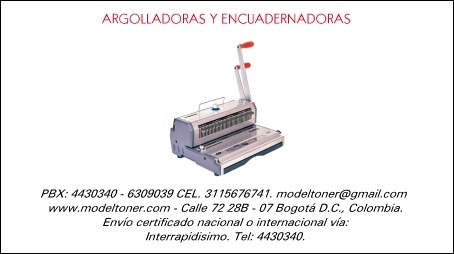 ARGOLLADORAS Y ENCUADERNADORAS