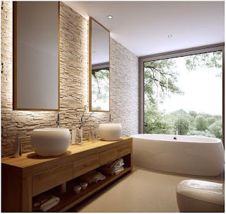 moderne badezimmer mit dusche und badewanne 