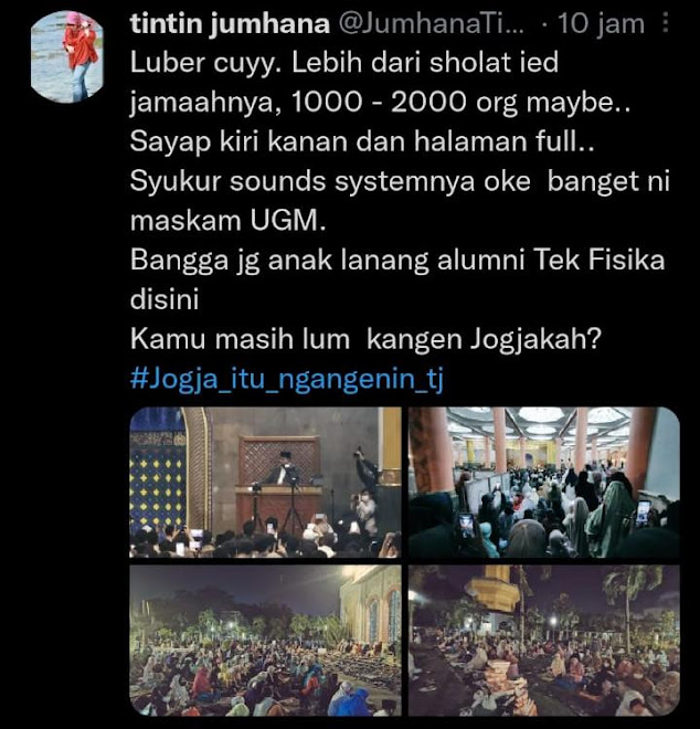 Kalau malam sebelumnya Gubernur Jateng Ganjar Pranowo saat ceramah tarawih di masjid kamp Jamaah Membludak Seperti Shalat Id... Berebut Salaman dan Menggemakan Anies Presiden Usai Ceramah Tarawih di Masjid Kampus UGM