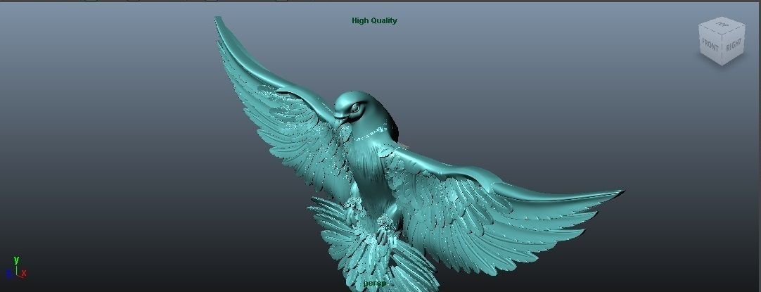 Dove for decoration Free 3D model,Art Cam, Stl File