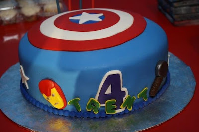 Captain America Birthday Cake