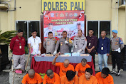 Kepolisian Resort Penukal Abab Lematang Ilir (PALI) Polda Sumsel Berhasil Mengungkap Sebanyak 6 Kasus Tindak Pidana