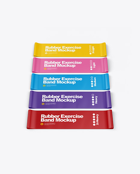 Download Rubber Exercise Bands Mockup