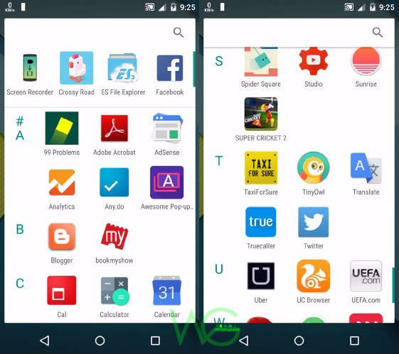 app drawer in android m