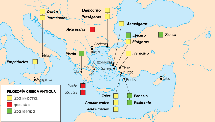 Resultado de imagen de mapa filosofia magna grecia