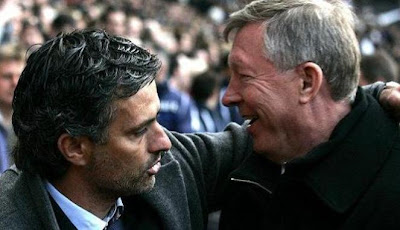 Jose Mourinho (kiri) dan Alex Ferguson (The Sun)