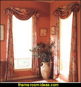 window treatments - curtains - window decorations - sheers - Drapes & Valance Sets - ruffled curtains - cornice - window murals - do-it-yourself window ideas - Room Dividers