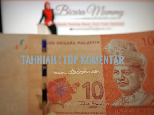 PEMENANG TOP KOMENTAR FEBRUARI 2018 BLOG AZLINDA ALIN