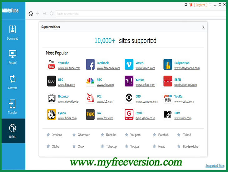 Wondershare AllMyTube Free Download Latest Version [2024], AllMyTube Supported  site