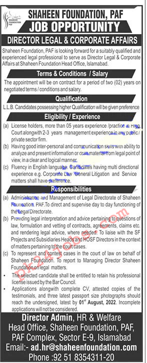 PAF Jobs 2022 – Government Jobs 2022