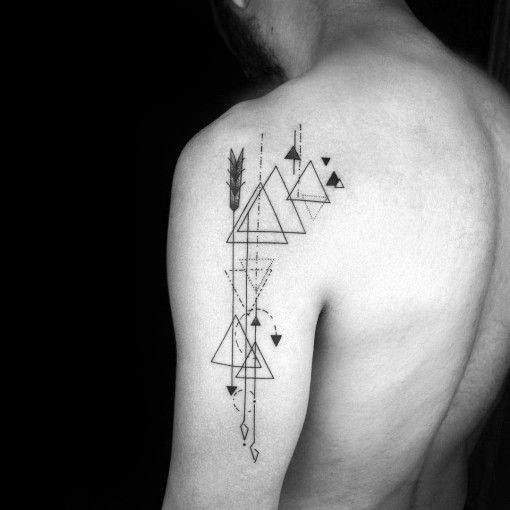 Tatuagens geométricas para homens: 40 ideias estilosas