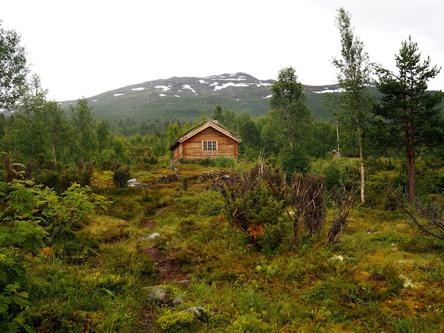 chata Ingjerdbu,Vettismorki, trek, turistika, příroda, Norsko, Jotunheimen