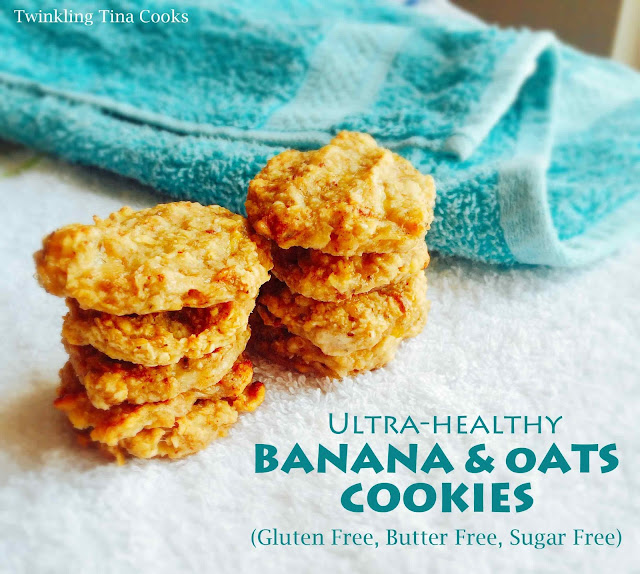 gluten free cookies, oats and banana cookies, oats cookies, recipe, healthy cookie recipe, clean eating, breakfast cookie