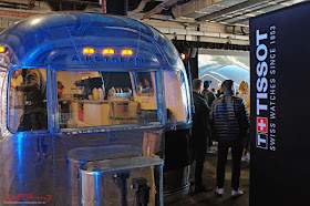 Vintage Airstream caravan as bar at the TISSOT NBA Finals Party Sydney - Photography by Kent Johnson.